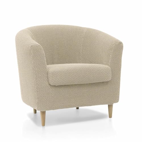 SOFASKINS® Sofabezug, super elastisch, Sofabezug, atmungsaktiv und langlebig, einfach anzubringen, Maße 60-90 cm, Beige von SOFASKINS