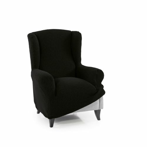 SOFASKINS® Sofabezug für 1-Sitzer, super elastisch, Sofabezug mit einzigartigem Design, atmungsaktiv und langlebig, einfach anzubringen, Größe 70-110 cm, Schwarz von SOFASKINS