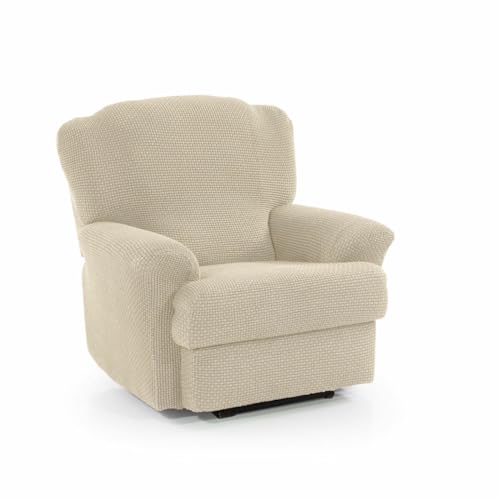 SOFASKINS® Sofabezug für Relaxsessel, super elastisch, Sofabezug mit einzigartigem Design, atmungsaktiv und langlebig, einfach anzubringen, Größe 70-90 cm, Beige von SOFASKINS