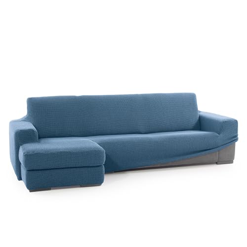 SOFASKINS® super elastischer Chaise Longue überzug, Sofabezug Kurze Linke Armlehne, Sofa überzug atmungsaktiv, bequem und langlebig, Kompatible Abmessungen des Sofas (210-340 cm), Farbe himmelblau von SOFASKINS