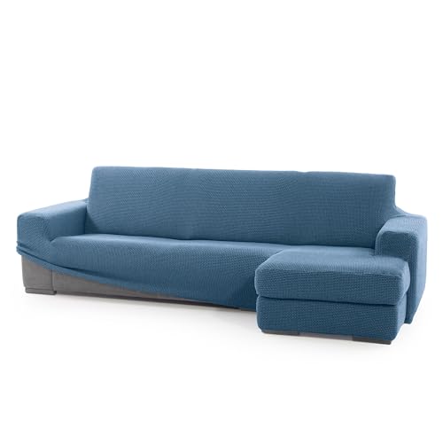 SOFASKINS® super elastischer Chaise Longue überzug, Sofabezug Kurze rechte Armlehne, Sofa überzug atmungsaktiv, bequem und langlebig, Kompatible Abmessungen des Sofas (210-340 cm), Farbe himmelblau von SOFASKINS