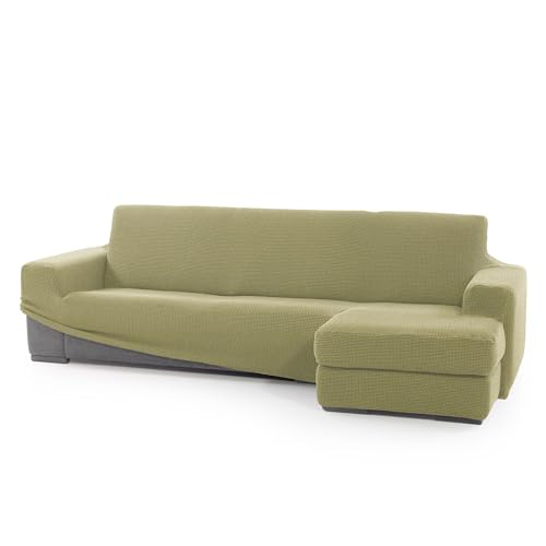 SOFASKINS® super elastischer Chaise Longue überzug, Sofabezug Kurze rechte Armlehne, Sofa überzug atmungsaktiv, bequem und langlebig, Kompatible Abmessungen des Sofas (210-340 cm), Farbe Pistazie von SOFASKINS