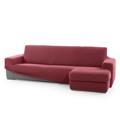 SOFASKINS® super elastischer Chaise Longue überzug, Sofabezug Kurze rechte Armlehne, Sofa überzug atmungsaktiv, bequem und langlebig, Kompatible Abmessungen des Sofas (210-340 cm), Farbe dunkle fuxie von SOFASKINS