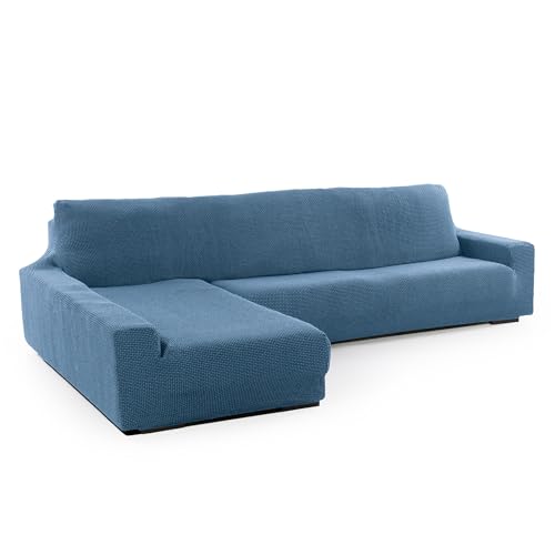 SOFASKINS® super elastischer Chaise Longue überzug, Sofabezug Linke Lange Armlehne, Sofa überzug atmungsaktiv, bequem und langlebig, Kompatible Abmessungen des Sofas (210-340 cm), Farbe himmelblau von SOFASKINS