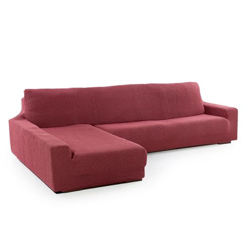 SOFASKINS® super elastischer Chaise Longue überzug, Sofabezug Linke Lange Armlehne, Sofa überzug atmungsaktiv, bequem und langlebig, Kompatible Abmessungen des Sofas (210-340 cm), Farbe dunkle fuxie von SOFASKINS