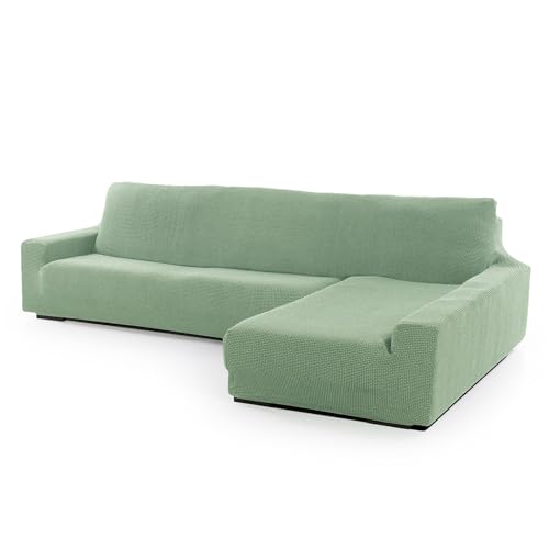 SOFASKINS® super elastischer Chaise Longue überzug, Sofabezug rechte Lange Armlehne, Sofa überzug atmungsaktiv, bequem und langlebig, Kompatible Abmessungen des Sofas (210-340 cm), Farbe türkis von SOFASKINS