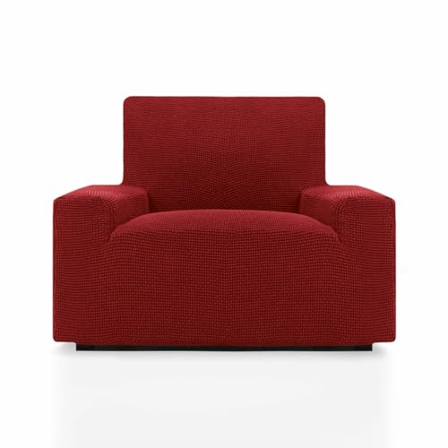 SOFASKINS® super elastischer überzug, Sofabezug 1 sitzer, atmungsaktiv, bequem und langlebig, Sofa überzug, Einfach anzubringen, Maße (70-110Cm), Farbe Rot von SOFASKINS