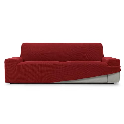 SOFASKINS® super elastischer überzug, Sofabezug 2 sitzer, atmungsaktiv, bequem und langlebig, Sofa überzug, Einfach anzubringen, Maße (140-180Cm), Farbe Rot von SOFASKINS