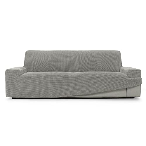 SOFASKINS® super elastischer überzug, Sofabezug 3 sitzer, atmungsaktiv, bequem und langlebig, Sofa überzug, Einfach anzubringen, Maße (180-230Cm), Farbe hellgrau von SOFASKINS