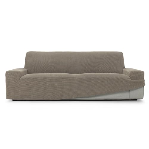 SOFASKINS® super elastischer überzug, Sofabezug 4 sitzer, atmungsaktiv, bequem und langlebig, Sofa überzug, Einfach anzubringen, Maße (230-270Cm), Farbe Leinen von SOFASKINS