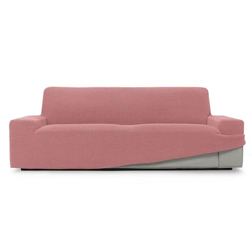 SOFASKINS® super elastischer überzug, Sofabezug 4 sitzer, atmungsaktiv, bequem und langlebig, Sofa überzug, Einfach anzubringen, Maße (230-270Cm), Farbe Pastellrosa von SOFASKINS