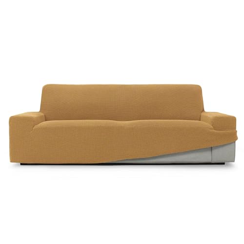SOFASKINS® super elastischer überzug, Sofabezug 4 sitzer, atmungsaktiv, bequem und langlebig, Sofa überzug, Einfach anzubringen, Maße (230-270Cm), Farbe Gelb von SOFASKINS