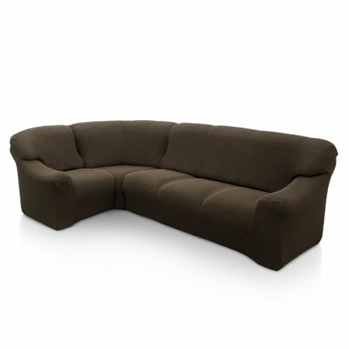 SOFASKINS super elastischer ecksofa überzug, waschbar, hochwertig, atmungsaktiv, bequem und langlebig, Sofa überzug, Einfach anzubringen, Maße (340-540 cm), Farbe Ante von SOFASKINS