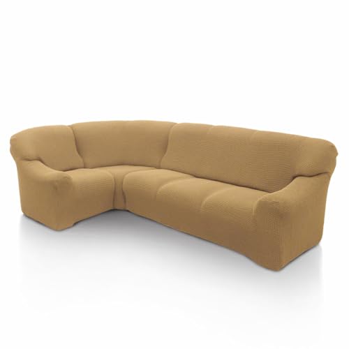 SOFASKINS super elastischer ecksofa überzug, waschbar, hochwertig, atmungsaktiv, bequem und langlebig, Sofa überzug, Einfach anzubringen, Maße (340-540 cm), Farbe Gelb von SOFASKINS