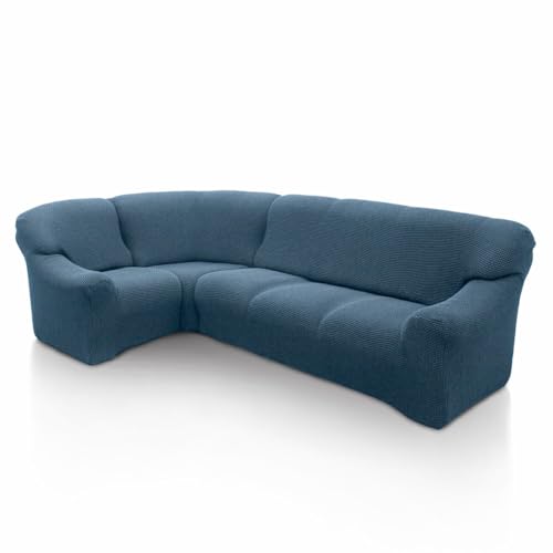 SOFASKINS super elastischer ecksofa überzug, waschbar, hochwertig, atmungsaktiv, bequem und langlebig, Sofa überzug, Einfach anzubringen, Maße (340-540 cm), Farbe Himmelblau von SOFASKINS