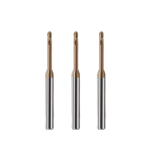 1 STÜCKE HRC60 HRC65 Hartmetall-schaftfräser Mit Langem Hals Und Kugelkopf CNC-Rillenfräser Fräser Fräser Messer R0.5 R1 Schaftfräser(HRC55 Steel used,R0.4x10x4x50mm) von SOFBO