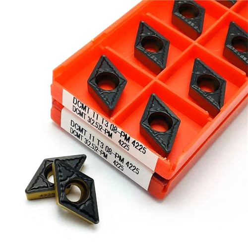 10 Stück DCMT11T304 PM 4225 DCMT11T308 PM 4225 Innendrehwerkzeug Drehwerkzeug CNC-Dreheinsatz Wendeschneidplatten(DCMT11T308 PM 4225) von SOFBO