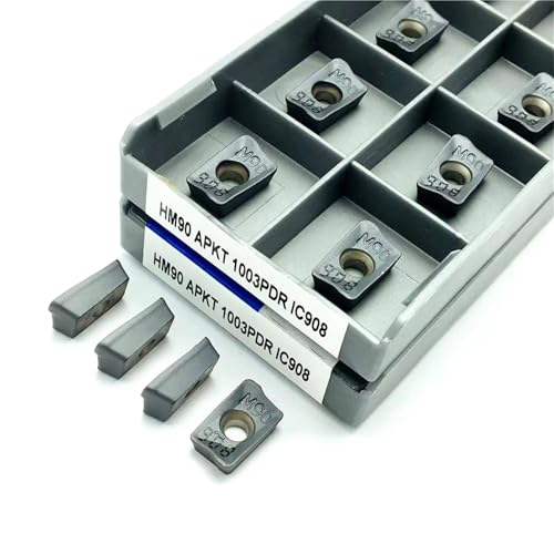 10 Stück Dreheinsatz HM90 APKT1003 PDR IC908 Fräser Iscar Hartmetall Außendrehwerkzeug APKT 1003 Fräser APKT1003PDER Wendeschneidplatten von SOFBO