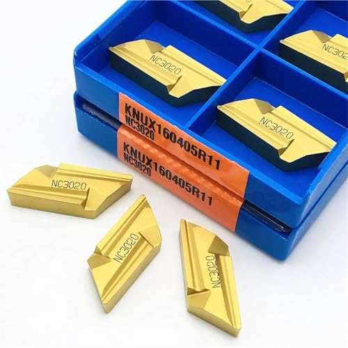10PCS Hartmetall Klinge KNUX160405R KNUX 160405R NC3020 NC3030 Metall Drehmaschine Werkzeug Stahl Verarbeitung Klinge Wendeschneidplatten(KNUX160405R NC3020) von SOFBO
