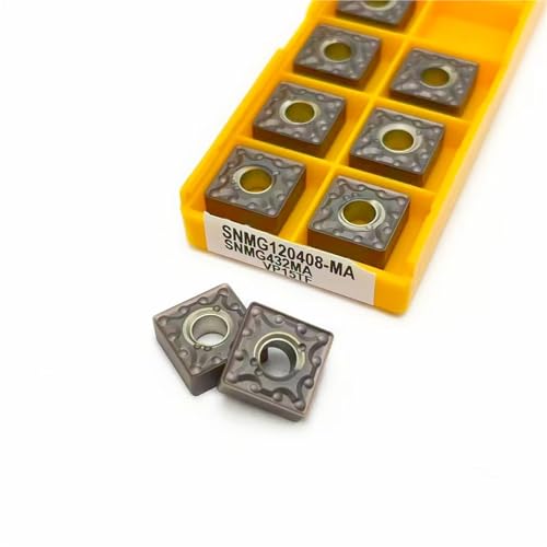 10PCS Hartmetalleinsatz SNMG120404 SNMG120408 MA VP15TF UE6020 CNC-Drehmaschine Metalldrehwerkzeuge SNMG 1204 Klinge Externes Drehwerkzeug Wendeschneidplatten(SNMG120408 MA VP15TF) von SOFBO