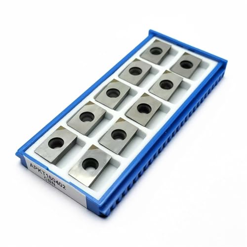 10PCS PCD CBN APKT 1604 APKT160402 APKT160404 APKT160408 Einsatz Drehen Werkzeug Hohe Härte Cutter PCD Verarbeitung Kupfer Aluminium Wendeschneidplatten(10PCS-APKT160402 CBN) von SOFBO