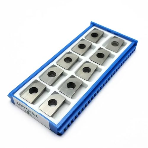10PCS PCD CBN APKT 1604 APKT160402 APKT160404 APKT160408 Einsatz Drehen Werkzeug Hohe Härte Cutter PCD Verarbeitung Kupfer Aluminium Wendeschneidplatten(10PCS-APKT160404 CBN) von SOFBO