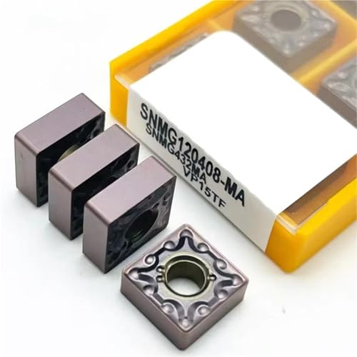 Hartmetalleinsatz SNMG120404 SNMG120408 MA VP15TF UE6020 US735 Metall Zylindrisches Drehwerkzeug CNC-Drehwerkzeug SNMG-Drehwerkzeug Wendeschneidplatten(120408 MA VP15TF,10PCS(1box)) von SOFBO