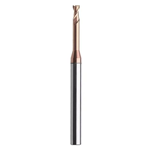Hrc60 2/3/4 Flöte Hartmetall-Schaftfräser Fräser CNC Routerbits Lange Flöte Schaftfräser 1mm 1,5mm 2mm 2,5mm 3,0mm(HRC55 2Flutes,D1.5-L6.0-H04) von SOFBO