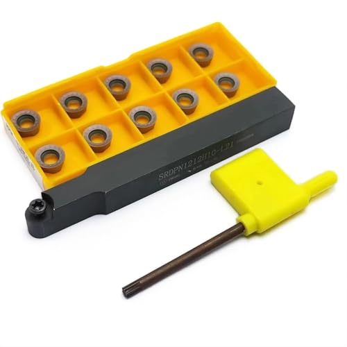 SRDPN SRDPN1616H10 SRDPN1212H10 SRDPN1616H10 Drehmaschine Cutter Cnc Drehen Werkzeug Halter + 10PCS RPMT10T3MOE-JS VP15TF Hartmetall Einsatz Set Wendeschneidplatten(SRDPN 12 and RPMT VP) von SOFBO