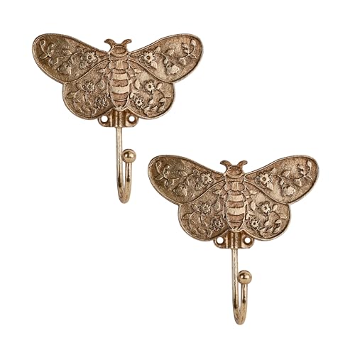 SOFFEE DESIGN Wandhaken aus Metall, Schmetterlings-Wandhaken, goldfarbenes Finish, für den Eingangsbereich, langlebig, Handtuchhalter für Badezimmer, 2 Stück SOFFEE DESIGN Wandhaken aus Metall, Schmetterlings-Wandhaken, goldfarbenes Finish, für den Eingangsbereich, langlebig, Handtuchhalter für Badezimmer, 2 Stück von SOFFEE DESIGN