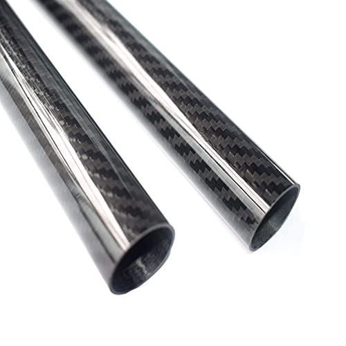 SOFIALXC 500Mm Carbonfaser-Rohr, Beide 3K Roll Wrapped Twill, Glänzende Oberfläche (2 Stück),500mm,34x32mm von SOFIALXC