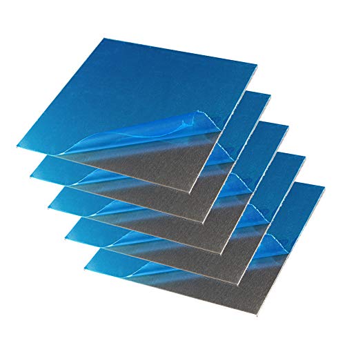 SOFIALXC Aluminium Bar Blatt Flachplattenverschleißfestigkeit Für Maschinenbauteile 100Mmx100mm 5Pcs,Thickness 0.2 mm SOFIALXC Aluminium Bar Blatt Flachplattenverschleißfestigkeit Für Maschinenbauteile 100Mmx100mm 5Pcs,Thickness 0.2 mm von SOFIALXC