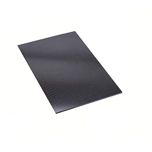 SOFIALXC Carbonfaserplatte 100% Carbonplatte Laminatplatte Platte Twill Mattes Finish für CNC-bearbeitete Teile,250x300mm,1.5mm von SOFIALXC