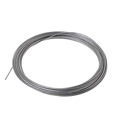 SOFIALXC Edelstahl-Drahtseil, 1 x 7-strängiger Kern, Flugzeugkabel, Durchmesser 0,3 mm x 100 m + 20 Aluminiumhülsen von SOFIALXC