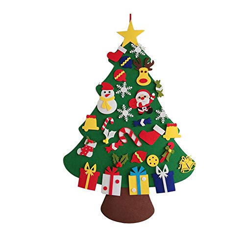 SOFIALXC Filz Weihnachtsbaum Mit 30 Pcs Abnehmbaren Hängenden Ornamenten - DIY Hängend Dekor Für Kind Tür Wand Dekoration Neujahr von SOFIALXC