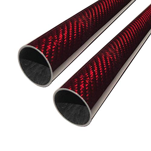 SOFIALXC Rot Carbon Faser Rohr Für Multi Hubschrauber Quadcopter Zubehör 2ST-25X23X500mm von SOFIALXC