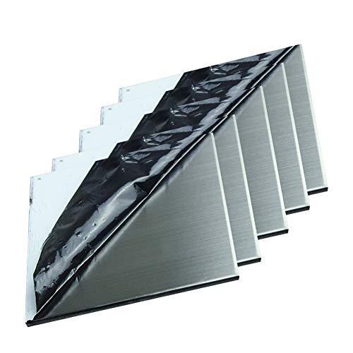 SOGIALXC Gebürstetes Edelstahlblech 304 Metall Rohstoffe 120 mm x 120 mm Dicke 1 mm 5 Stück von SOFIALXC