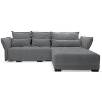 Ecksofa comforte deluxe L-form mit Schlaffunktion und Bettkasten in Stoff Rosario Grau, Seite Universal, B250 x T187 x H95 cm Ecksofa comforte deluxe L-form mit Schlaffunktion und Bettkasten in Stoff Rosario Grau, Seite Universal, B250 x T187 x H95 cm von SOFILAND