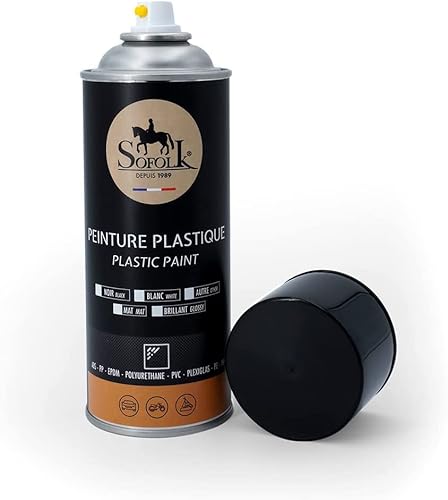 SOFOLK Kunststofffarbe, hohe Widerstandsfähigkeit für Auto, Armaturenbrett, Türverkleidungen, Stoßfänger (03-Athracite Matt) von SOFOLK DEPUIS 1989
