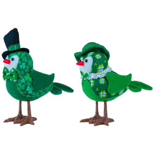 SOFORFREEM Glänzende Dekoration zum St. Patrick's Day, stehender Vogel mit leichter Dekoration für Weihnachtsfeiern von SOFORFREEM