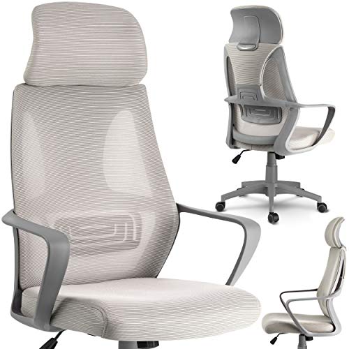 SOFOTEL Praga Bürostuhl ergonomisch Profilierte Rückenlehne Drehstuhl mit Rollen und Neigemechanik verstellbare Kopfstütze Gaming Stuhl Schreibtischstuhl Chefsessel Micro Mesh Beige SOFOTEL Praga Bürostuhl ergonomisch Profilierte Rückenlehne Drehstuhl mit Rollen und Neigemechanik verstellbare Kopfstütze Gaming Stuhl Schreibtischstuhl Chefsessel Micro Mesh Beige von SOFOTEL