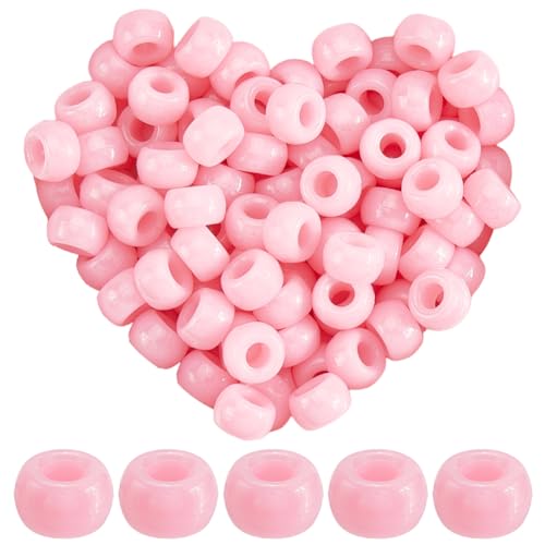 SOFPLAT 1 Box 800 Stück 6 x 9mm Pony Perlen Rosa Kunststoff Fassperlen Undurchsichtig Runde Kandi Charms Zubehör In Großpackung Mit 3.8mm Großem Loch Für Schmuckherstellung DIY Basteln Ohrringe Haare SOFPLAT 1 Box 800 Stück 6 x 9mm Pony Perlen Rosa Kunststoff Fassperlen Undurchsichtig Runde Kandi Charms Zubehör In Großpackung Mit 3.8mm Großem Loch Für Schmuckherstellung DIY Basteln Ohrringe Haare von SOFPLATE
