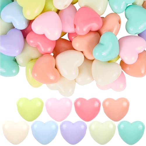 SOFPLATE 1 Box 100 Stück Bonbonfarbene Acryl Herzperlen Regenbogen Herzperlen Lose Masse Kunststoff Groß Undurchsichtig Großes Loch Bunte Valentinstags Abstandshalter Für Schmuckherstellung Armbänder SOFPLATE 1 Box 100 Stück Bonbonfarbene Acryl Herzperlen Regenbogen Herzperlen Lose Masse Kunststoff Groß Undurchsichtig Großes Loch Bunte Valentinstags Abstandshalter Für Schmuckherstellung Armbänder von SOFPLATE