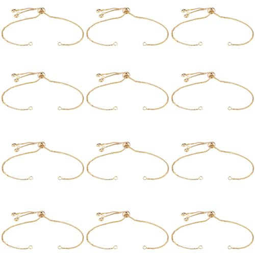 SOFPLATE 1 Box 12 Stück SchieberarmbandketteVerstellbare SchieberarmbänderMessing Verlängerungsketten Mit StrasssteinenGoldene SchieberarmbänderKugelendenBeschläge Zur SchmuckherstellungKettenzubehörD SOFPLATE 1 Box 12 Stück SchieberarmbandketteVerstellbare SchieberarmbänderMessing Verlängerungsketten Mit StrasssteinenGoldene SchieberarmbänderKugelendenBeschläge Zur SchmuckherstellungKettenzubehörD von SOFPLATE
