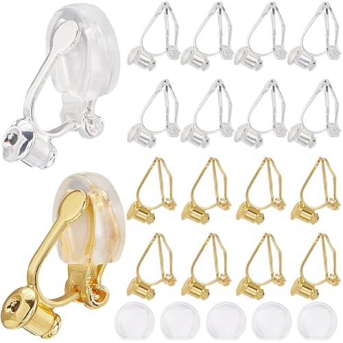 SOFPLATE 1 Box 20 Sets Ohrclip Verschlüsse Dreieckige Ohrclip Konverter Mit Bequemen Silikonpolstern Gold/Silber Nicht Durchstochenes Ohrzubehör Für Schmuckherstellung Zubehör Zum Selbermachen Baumeln SOFPLATE 1 Box 20 Sets Ohrclip Verschlüsse Dreieckige Ohrclip Konverter Mit Bequemen Silikonpolstern Gold/Silber Nicht Durchstochenes Ohrzubehör Für Schmuckherstellung Zubehör Zum Selbermachen Baumeln von SOFPLATE
