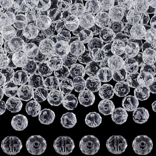 SOFPLATE 1 Box 200 Stück Facettierte Glasrondellperlen Klare Kristallperlen 10x8mm Transparente Lose Edelstein Abstandshalterperlen Für Armbänder Perlen Ohrringe Halsketten Windspiele Schmuckherstell SOFPLATE 1 Box 200 Stück Facettierte Glasrondellperlen Klare Kristallperlen 10x8mm Transparente Lose Edelstein Abstandshalterperlen Für Armbänder Perlen Ohrringe Halsketten Windspiele Schmuckherstell von SOFPLATE