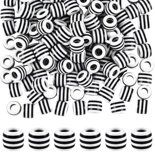 SOFPLATE 1 Box 200 Stück Schwarz Weiß Gestreifte Perlen Harz Streifenperlen Lose Undurchsichtig Klobige Fässer Abstandshalter Mit Großem Loch Für Die Schmuckherstellung Fundstücke DIY Handwerk Halsket SOFPLATE 1 Box 200 Stück Schwarz Weiß Gestreifte Perlen Harz Streifenperlen Lose Undurchsichtig Klobige Fässer Abstandshalter Mit Großem Loch Für Die Schmuckherstellung Fundstücke DIY Handwerk Halsket von SOFPLATE