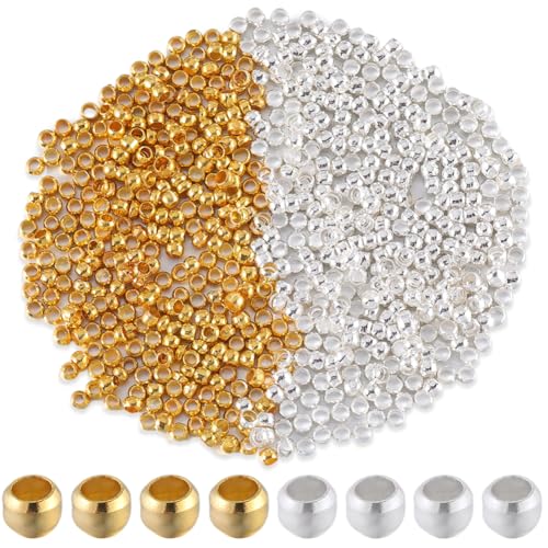 SOFPLATE 1 Box 2000 Stück 2 mm QuetschperlenMetallRunde QuetschperlenGold/SilberAbstandshalterStopperPerlenklemmenRondell Crimpperle Für SchmuckherstellungQuetschperlenDIYArmbänderOhrringeBasteln SOFPLATE 1 Box 2000 Stück 2 mm QuetschperlenMetallRunde QuetschperlenGold/SilberAbstandshalterStopperPerlenklemmenRondell Crimpperle Für SchmuckherstellungQuetschperlenDIYArmbänderOhrringeBasteln von SOFPLATE