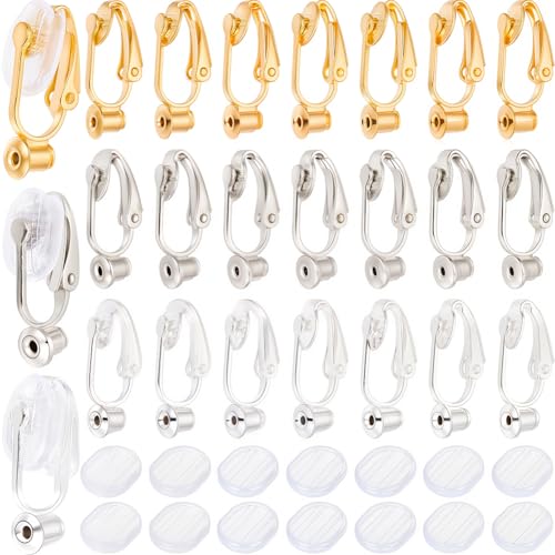 SOFPLATE 1 Box 36 Stück Ohrclip KonverterSilberne Ohrclip VerschlüsseMessingRoségoldNicht Durchbohrte Ohrclip Komponente Mit PadsOhrringclips Für SchmuckherstellungsbedarfDIY Bastelanfänger SOFPLATE 1 Box 36 Stück Ohrclip KonverterSilberne Ohrclip VerschlüsseMessingRoségoldNicht Durchbohrte Ohrclip Komponente Mit PadsOhrringclips Für SchmuckherstellungsbedarfDIY Bastelanfänger von SOFPLATE