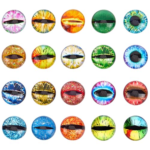 SOFPLATE 1 Box 40 Stück 20 Stile Puppenaugen Cabochon 20mm Glas Cabochons Bunt Flache Rückseite Flach Rund Vertikale Pupille Drachenkuppeln Zubehör Für Schmuckanhänger Katzenpuppenaugen DIY Dekoratio SOFPLATE 1 Box 40 Stück 20 Stile Puppenaugen Cabochon 20mm Glas Cabochons Bunt Flache Rückseite Flach Rund Vertikale Pupille Drachenkuppeln Zubehör Für Schmuckanhänger Katzenpuppenaugen DIY Dekoratio von SOFPLATE
